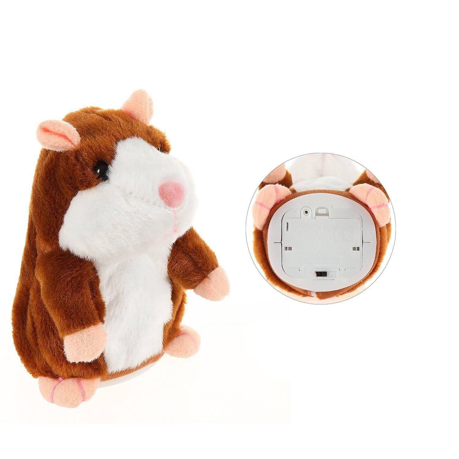 Talking Hamster Plush Toy Toys Color : Grey|Dark Brown Talking Hamster Plush Toy Toys Color : Grey|Dark Brown
