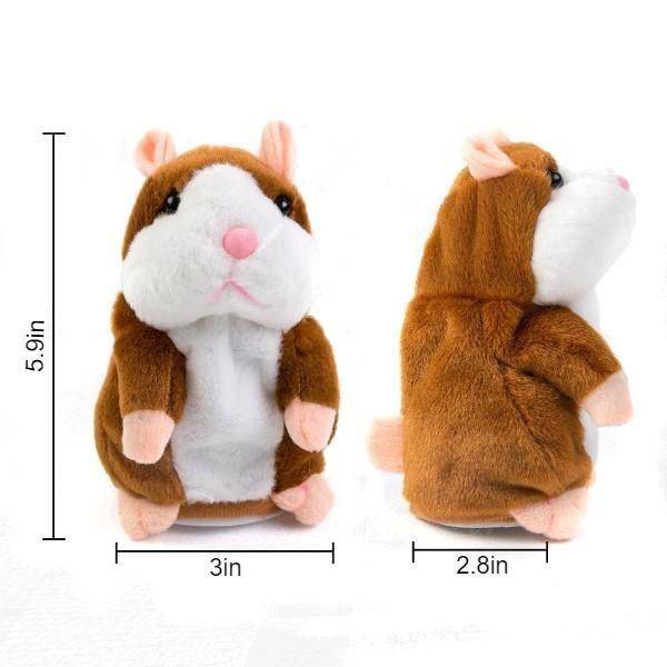 Talking Hamster Plush Toy Toys Color : Grey|Dark Brown Talking Hamster Plush Toy Toys Color : Grey|Dark Brown