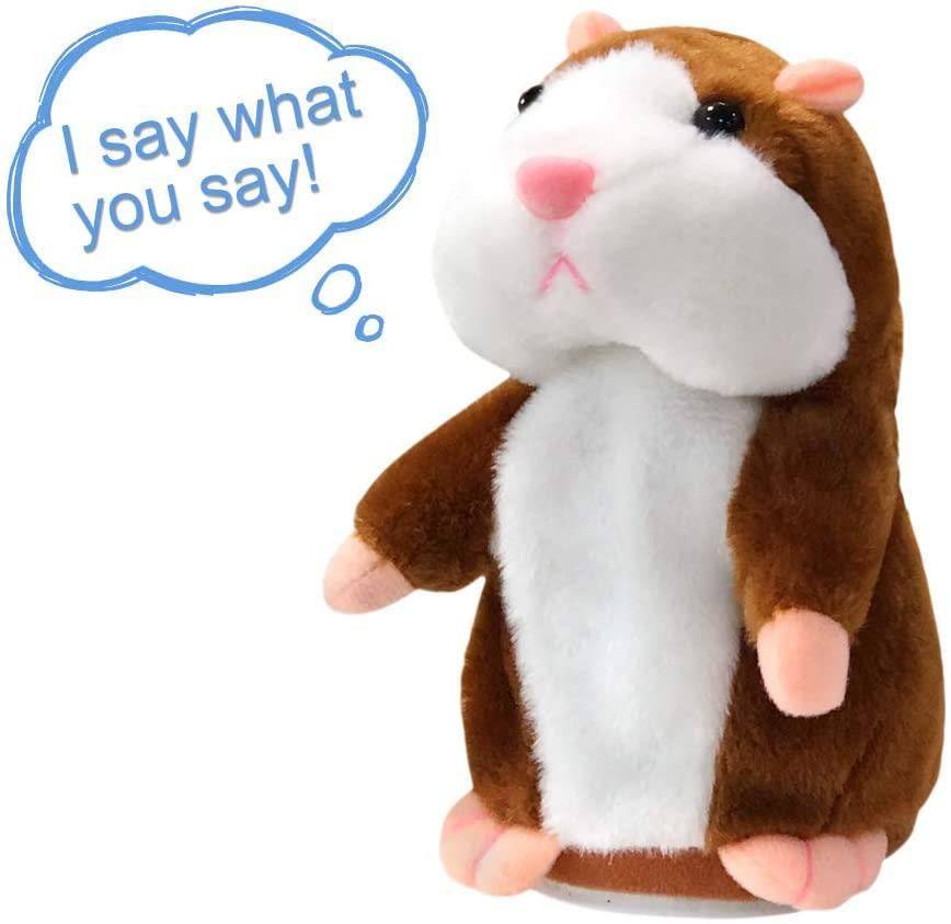 Talking Hamster Plush Toy Toys Color : Grey|Dark Brown Talking Hamster Plush Toy Toys Color : Grey|Dark Brown