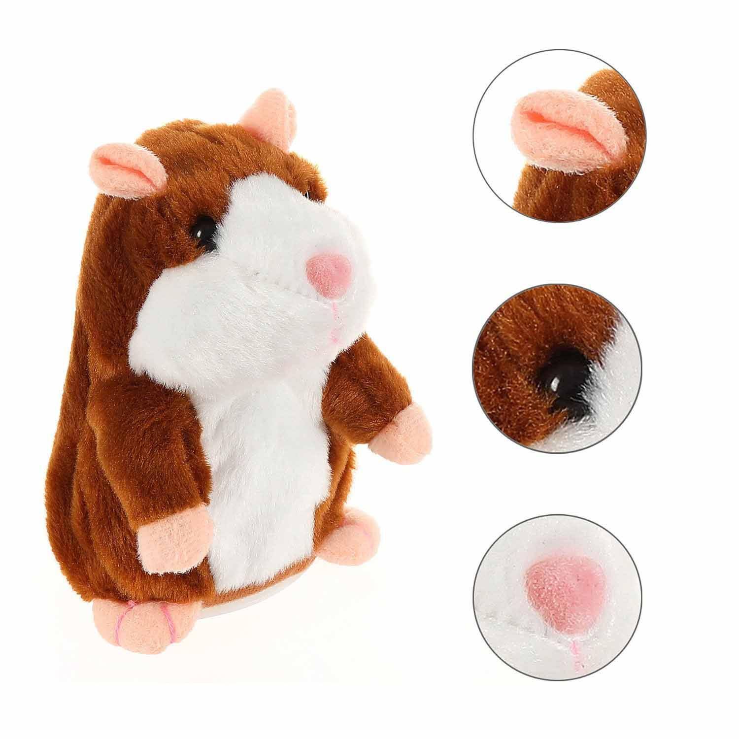 Talking Hamster Plush Toy Toys Color : Grey|Dark Brown Talking Hamster Plush Toy Toys Color : Grey|Dark Brown