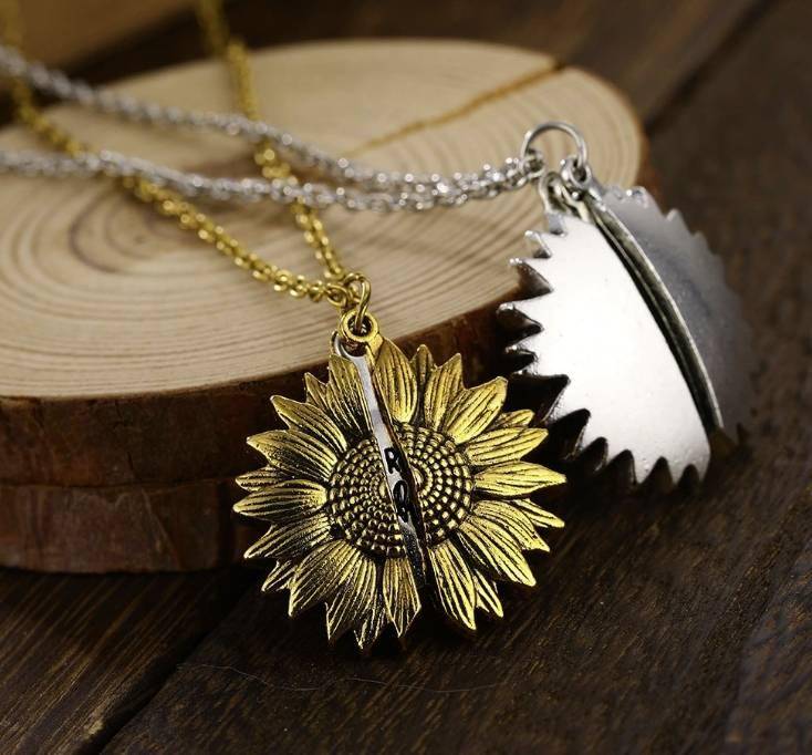 You Are My Sunshine Sunflower Pendant Necklace Fashion Accessories Color : Gold Necklace|Silver Necklace You Are My Sunshine Sunflower Pendant Necklace Fashion Accessories Color : Gold Necklace|Silver Necklace