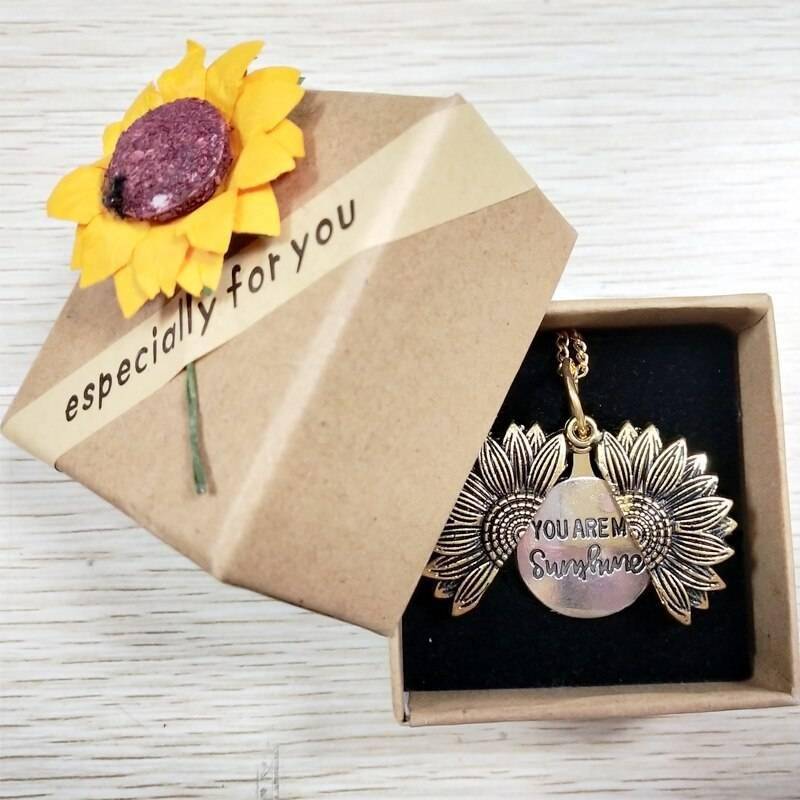You Are My Sunshine Sunflower Pendant Necklace Fashion Accessories Color : Gold Necklace|Silver Necklace You Are My Sunshine Sunflower Pendant Necklace Fashion Accessories Color : Gold Necklace|Silver Necklace