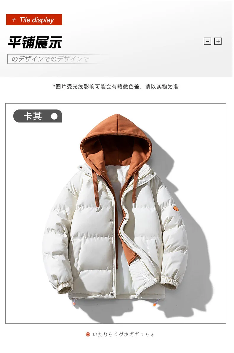 Fashion Men Women Hooded Parka Winter Jacket Colorful Bubble Coat Streetwear Puffer Jackets