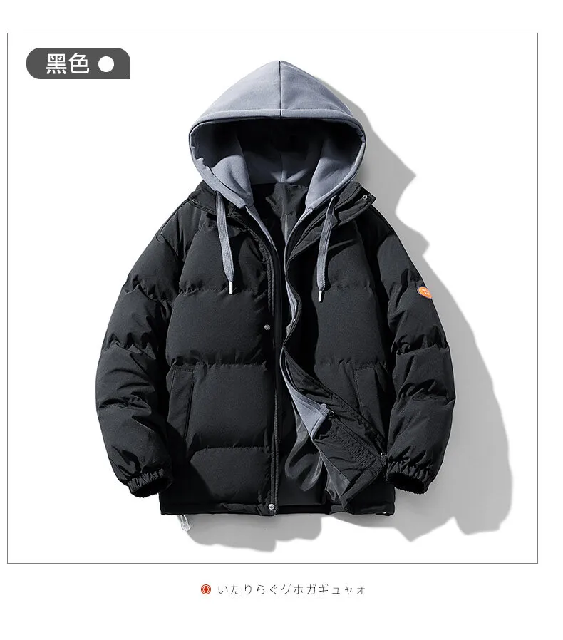Fashion Men Women Hooded Parka Winter Jacket Colorful Bubble Coat Streetwear Puffer Jackets