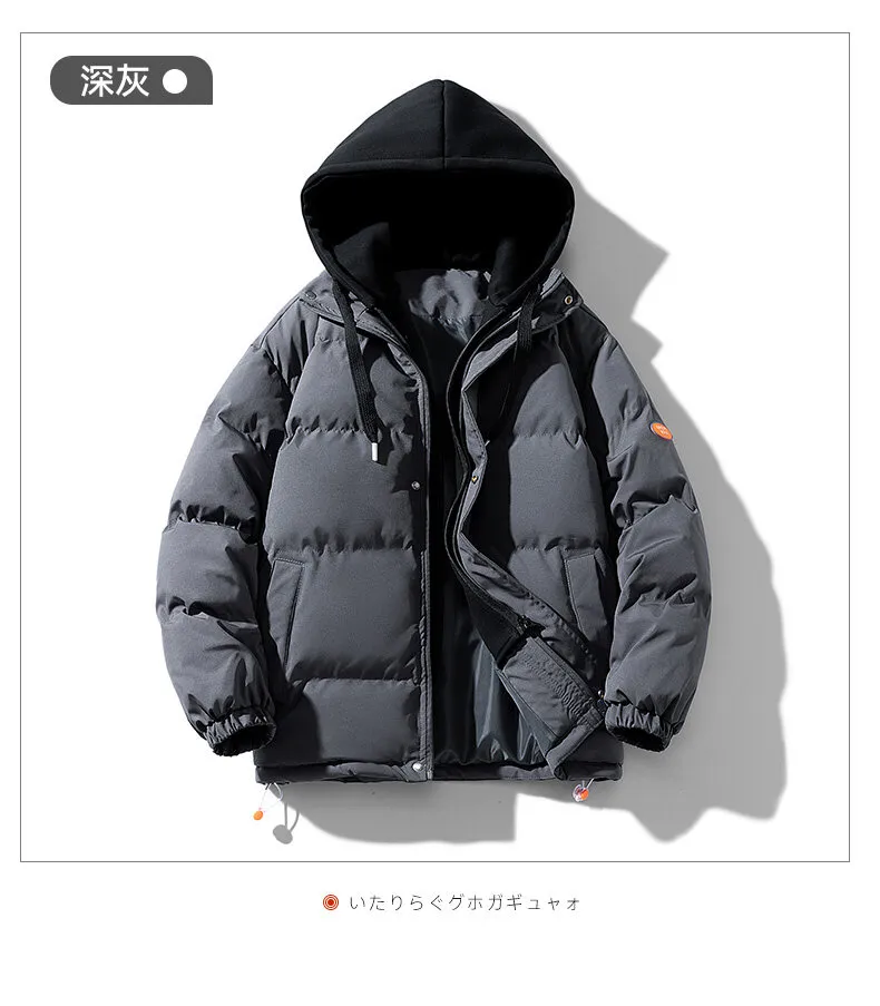 Fashion Men Women Hooded Parka Winter Jacket Colorful Bubble Coat Streetwear Puffer Jackets