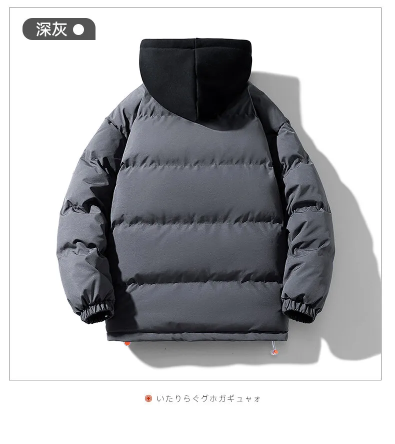 Fashion Men Women Hooded Parka Winter Jacket Colorful Bubble Coat Streetwear Puffer Jackets
