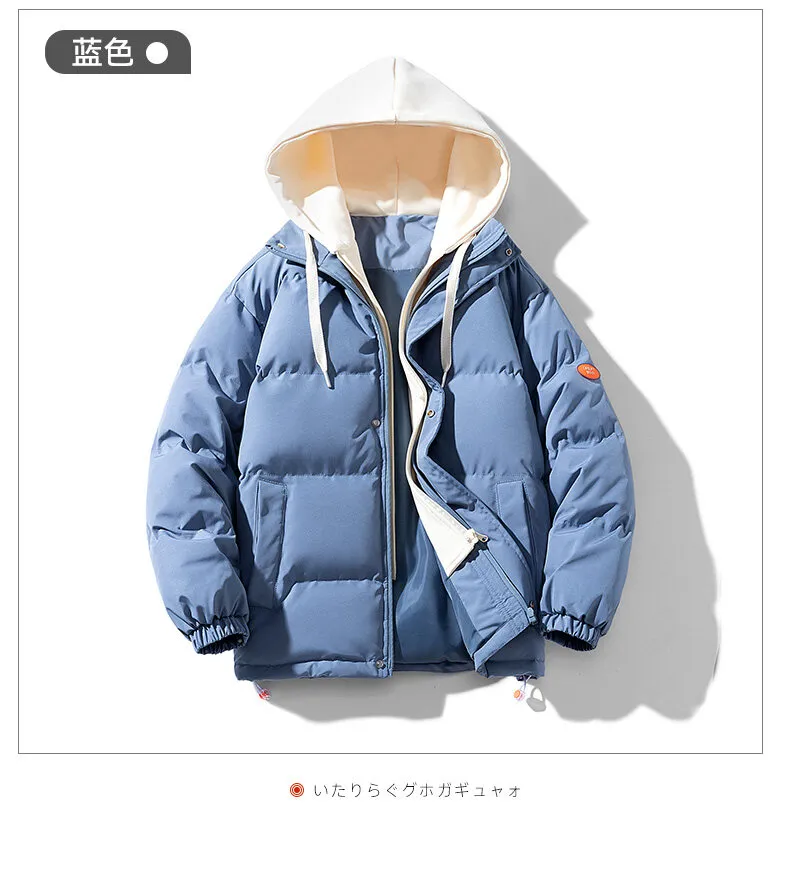 Fashion Men Women Hooded Parka Winter Jacket Colorful Bubble Coat Streetwear Puffer Jackets